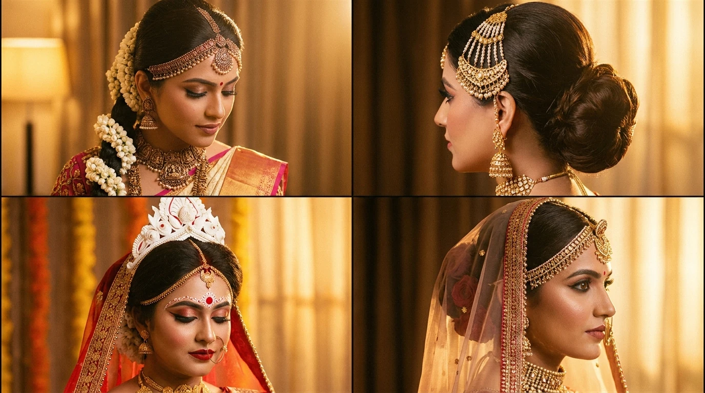 Indian Bridal Hairstyles by Region